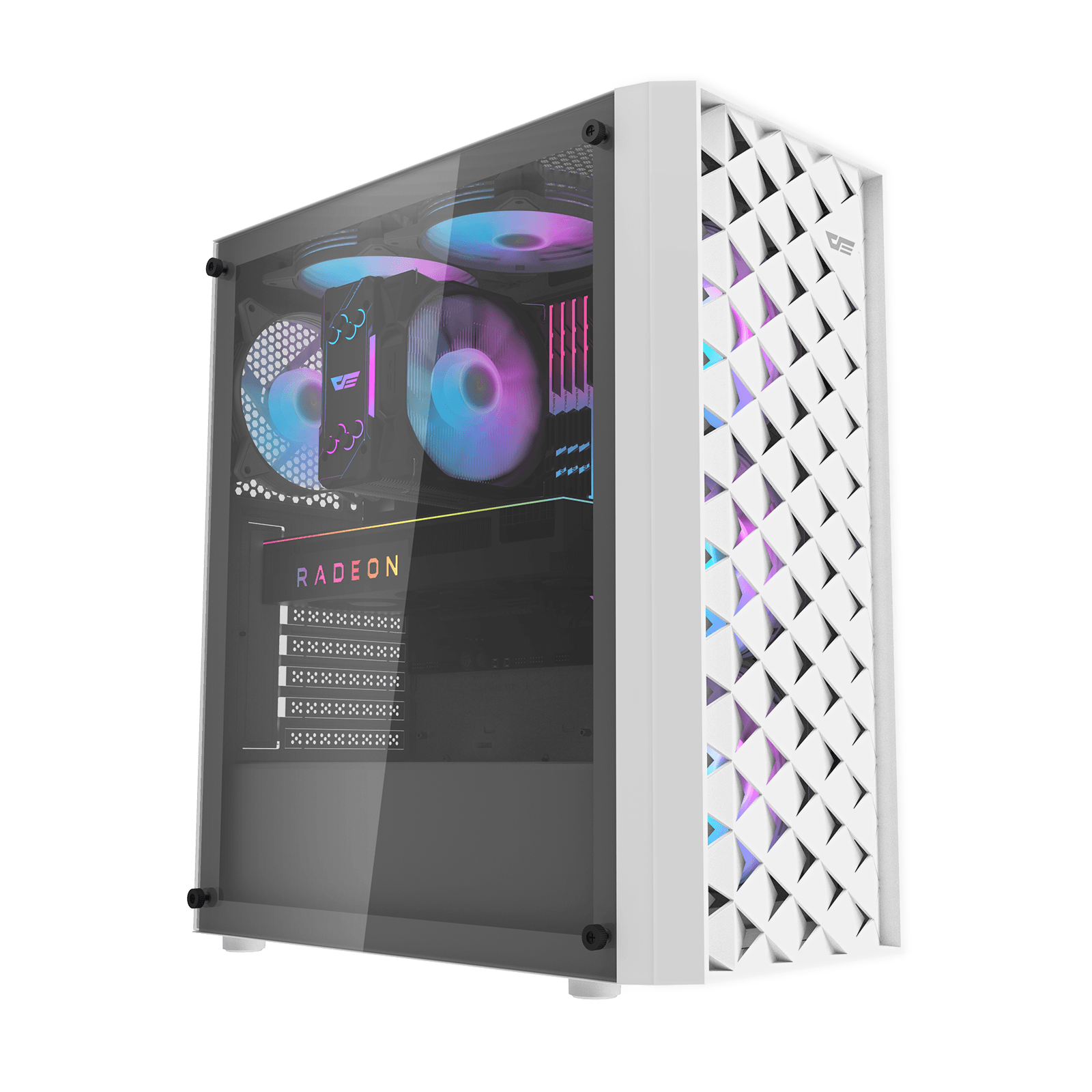 Dark Flash Dk351 ARGB Mid Tower Case | White - Image 2