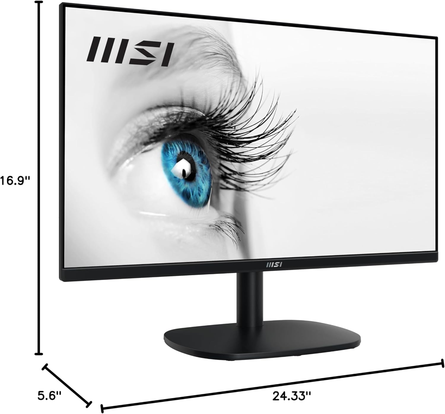 MSI PRO MP245V, 24", 1920 x 1080 (FHD) IPS, FreeSync, HDR Ready, 100Hz - Image 2