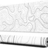 Large Gaming Mouse Pad 31.5 x 11.8in Topographic White