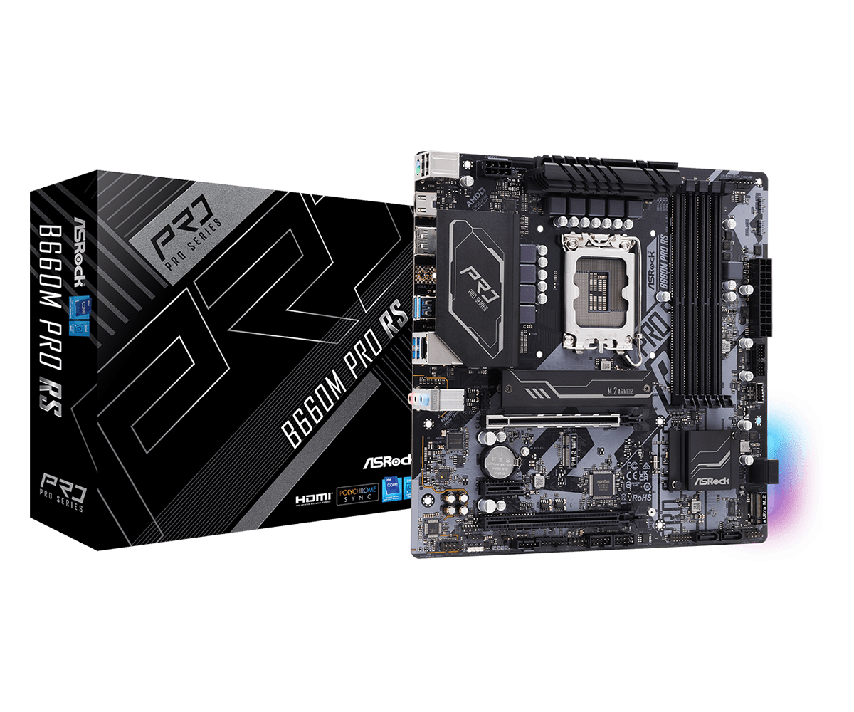 ASRock B660M Pro RS Intel (LGA1700) M ATX