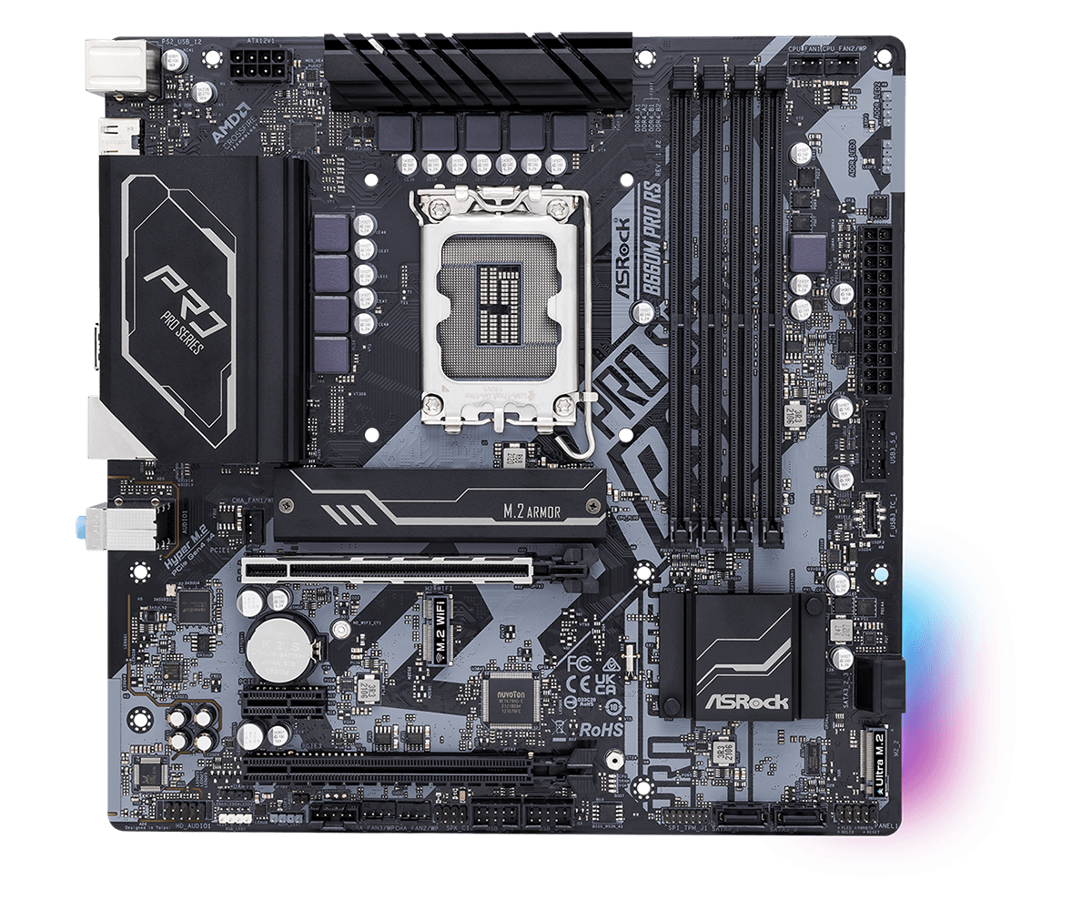 ASRock B660M Pro RS Intel (LGA1700) M ATX - Image 2
