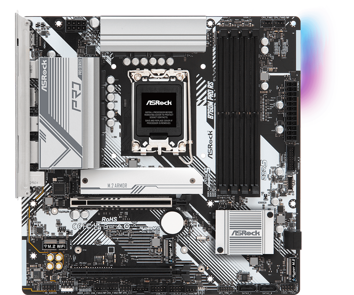 ASrock B760M Pro RS DDR5 LGA 1700 - Image 2