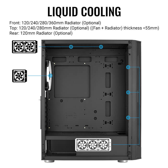 AeroCool Prism ARGB Mid Tower Case - Image 3