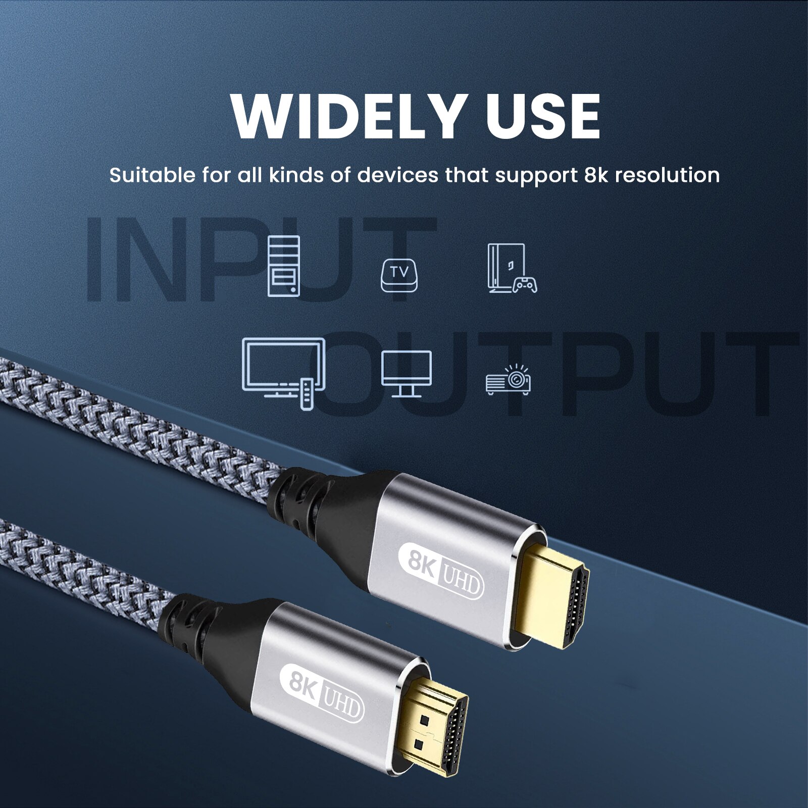 High Quality HDMI 2.1 Cable 8K 60Hz 4K 120Hz - 2M - Image 2