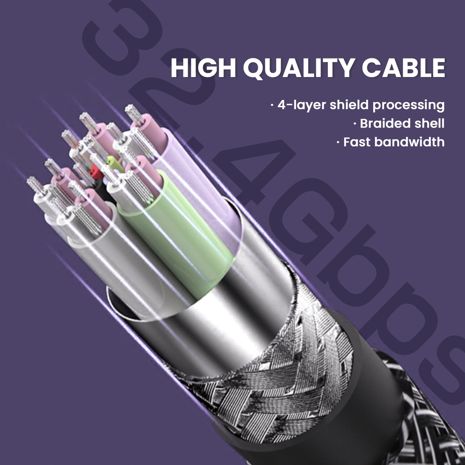 High Quality DP 1.4 Cable 8K@60Hz 4K@144Hz - 3M - Image 3