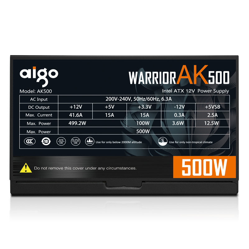 Aigo Warrior AK500 Max 500W ATX Power Supply - Image 2