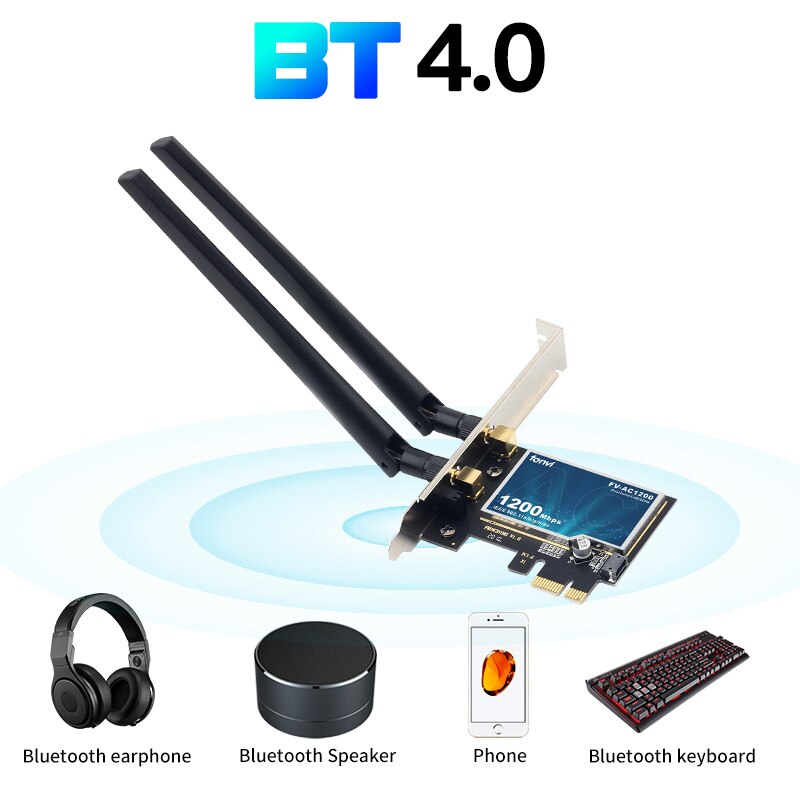 FENVI FV-AC1200 WiFi Card PCIE Adapter 2.4Ghz/5Ghz + Bluetooth4.0 - Image 3