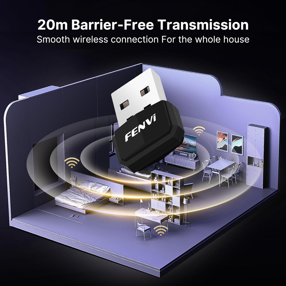 FENVI USB Bluetooth 5.4 Adapter Transmitter Receiver Bluetooth 5.3 Dongle - Image 5