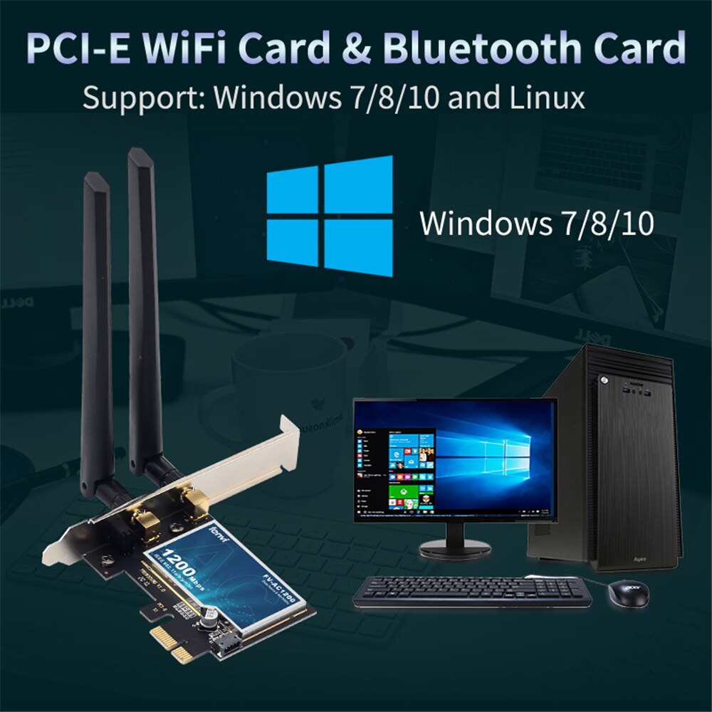 FENVI FV-AC1200 WiFi Card PCIE Adapter 2.4Ghz/5Ghz + Bluetooth4.0 - Image 5