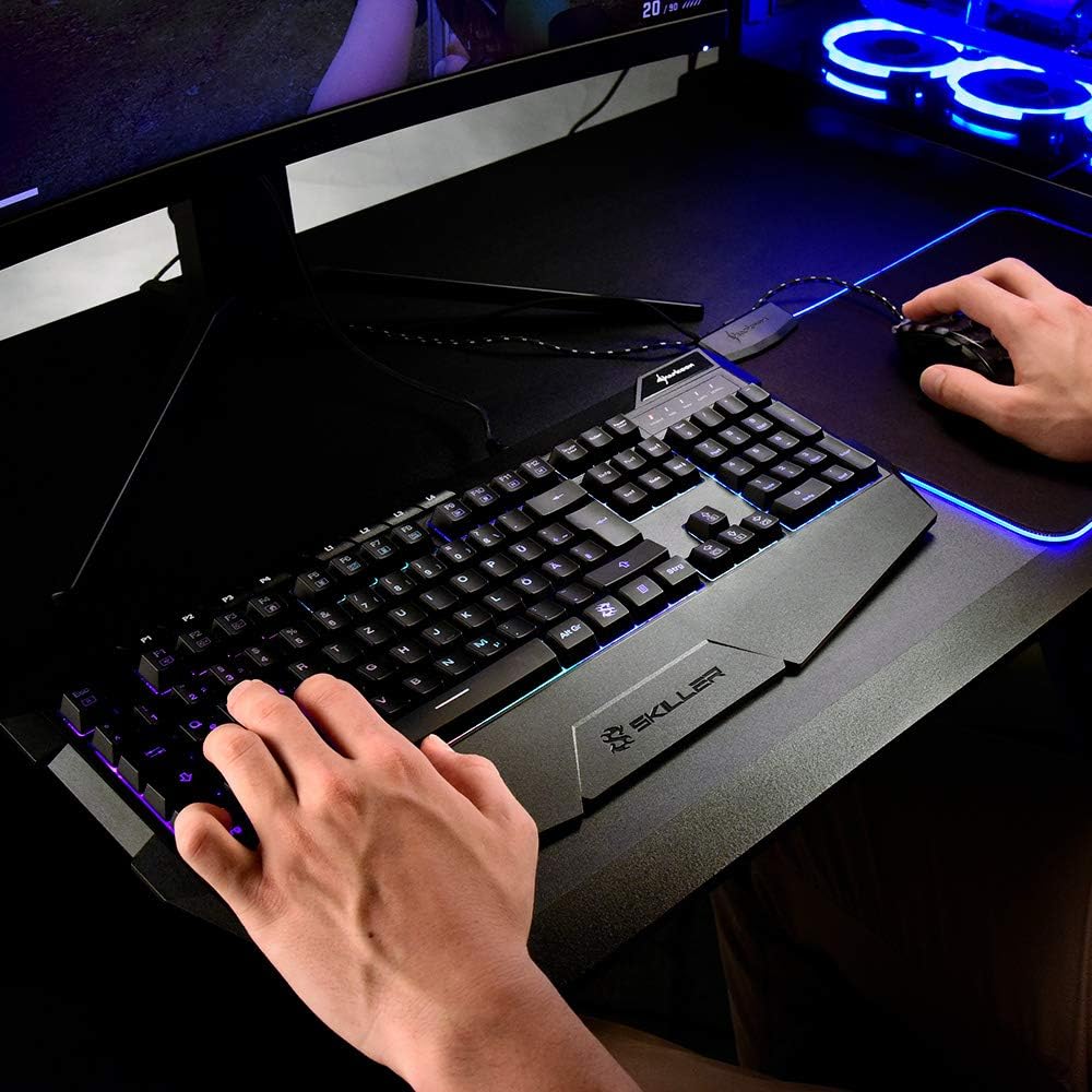 Sharkoon Skiller SGK4 Gaming Keyboard, RGB Backlighting - Black - Image 5