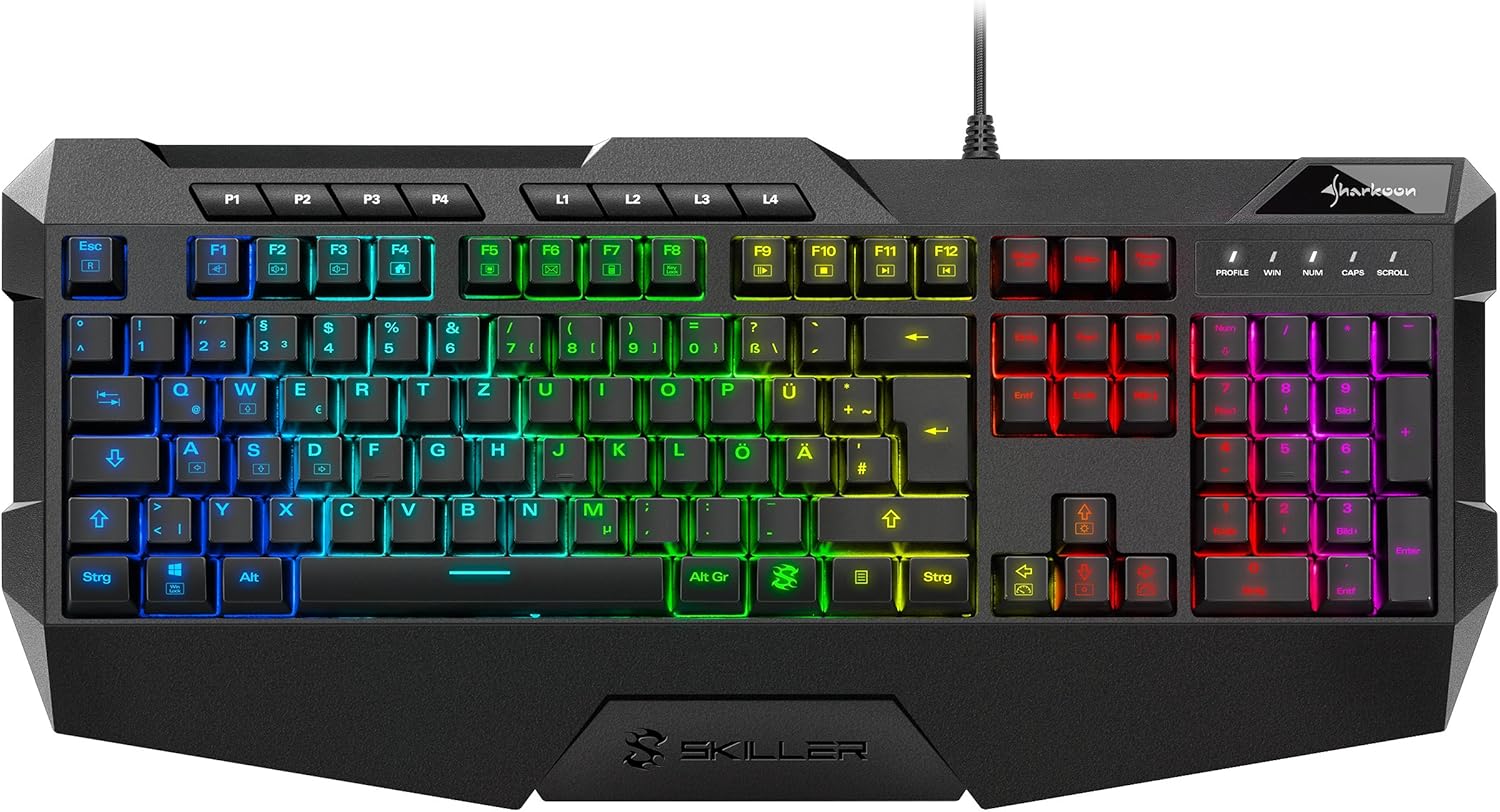 Sharkoon Skiller SGK4 Gaming Keyboard, RGB Backlighting - Black