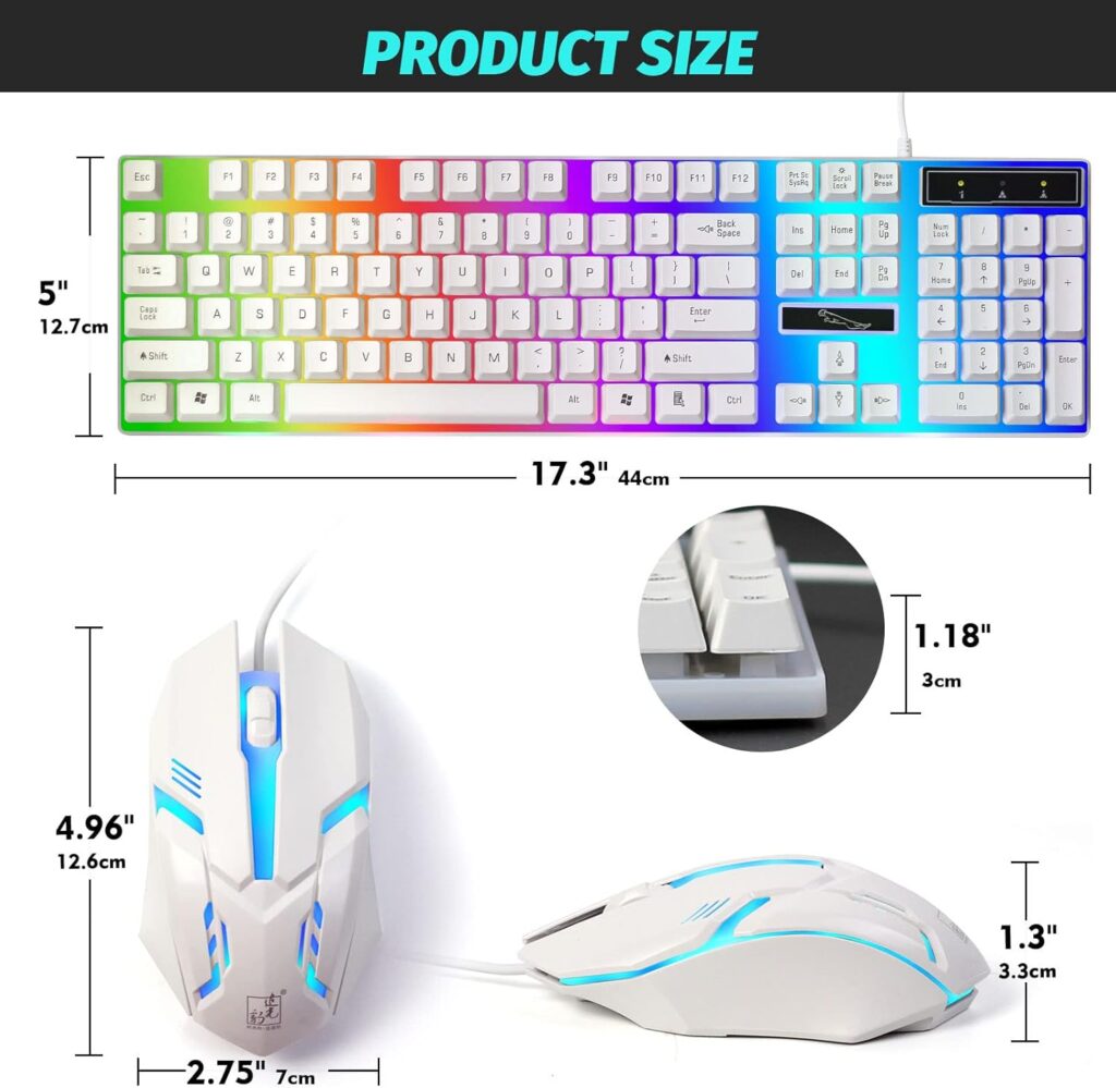 SKY-TOUCH G21 Gaming Keyboard and Mouse | White - Image 3