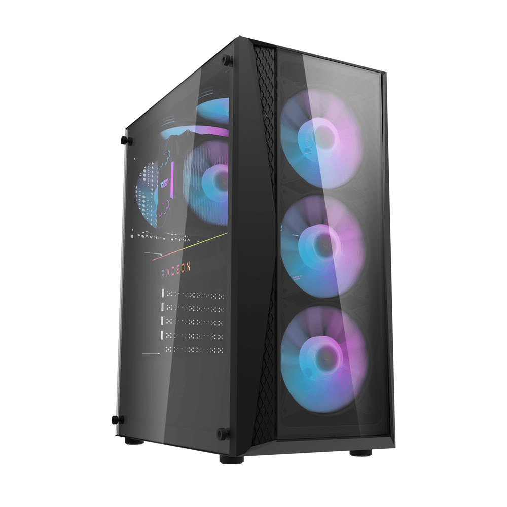 Dark Flash Dk352 PLUS 4 RGB Fan ATX Case | Black