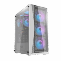Dark Flash Dk352 PLUS 4 RGB Fan ATX Case | White