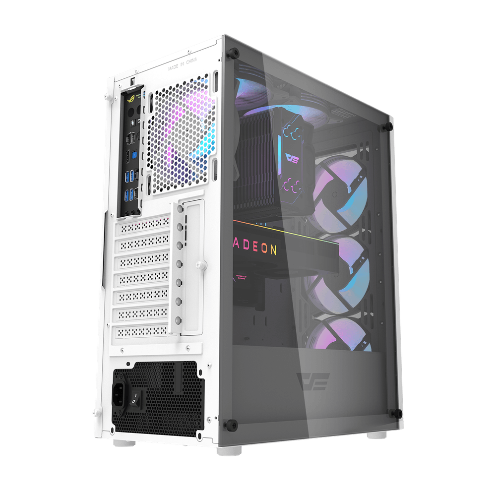 Dark Flash Dk352 PLUS 4 RGB Fan ATX Case | White - Image 2