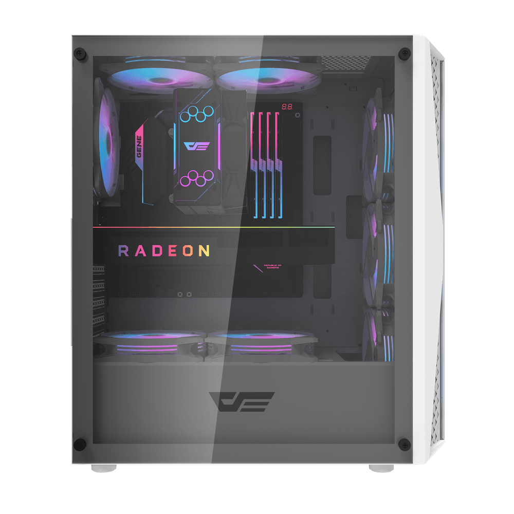 Dark Flash Dk352 PLUS 4 RGB Fan ATX Case | White - Image 3