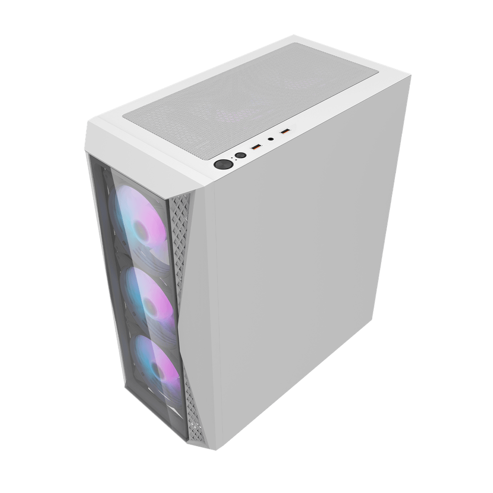 Dark Flash Dk352 PLUS 4 RGB Fan ATX Case | White - Image 4