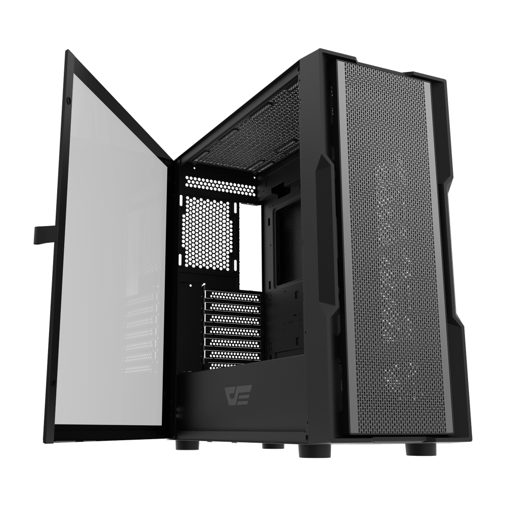 Dark Flash Dk431 Front Glass EATX Case | Black - Image 2