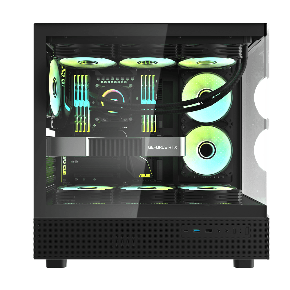 DarkFlash DPX90 ATX PC Case | Black - Image 2