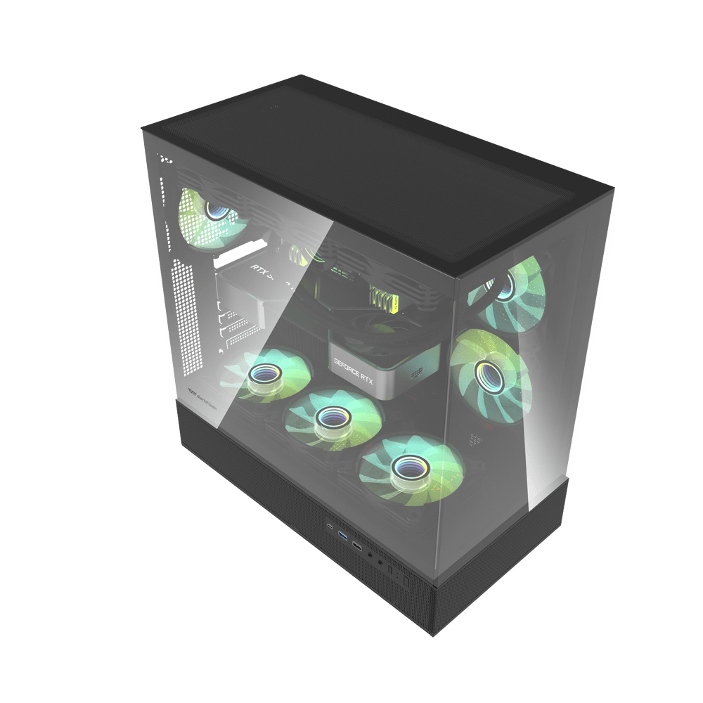 DarkFlash DPX90 ATX PC Case | Black - Image 4