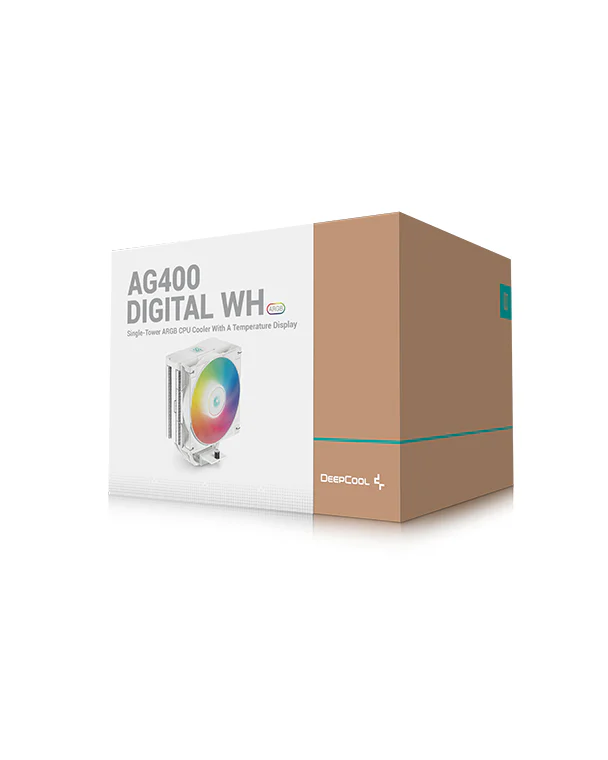 DEEPCOOL AG400 DIGITAL CPU Air Cooler White