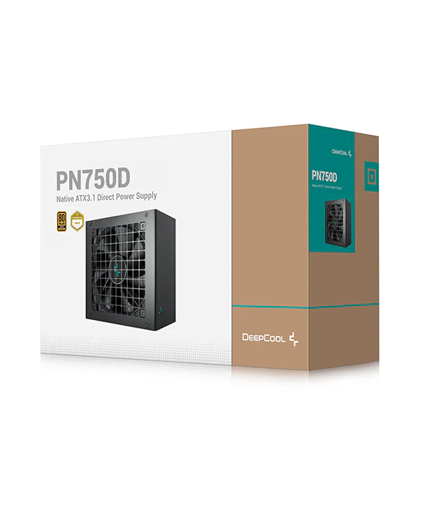 DEEPCOOL PSU PN-D 80PLUS® GOLD, ATX3.1, PCIE 5.1 750W , Non- Modular