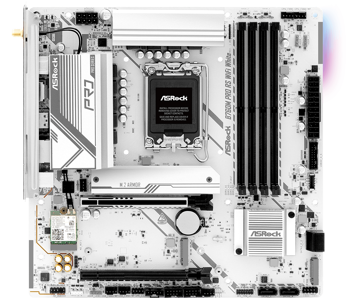 ASrock B760M Pro RS WiFi DDR5 LGA 1700 ( White ) - Image 2