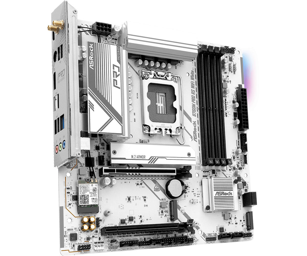 ASrock B760M Pro RS WiFi DDR5 LGA 1700 ( White ) - Image 4