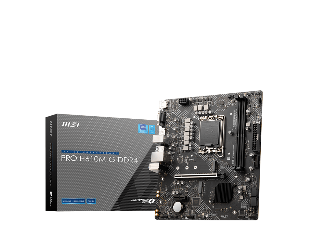 MSI PRO H610M-G DDR4 LGA 1700 Micro ATX Intel Motherboard
