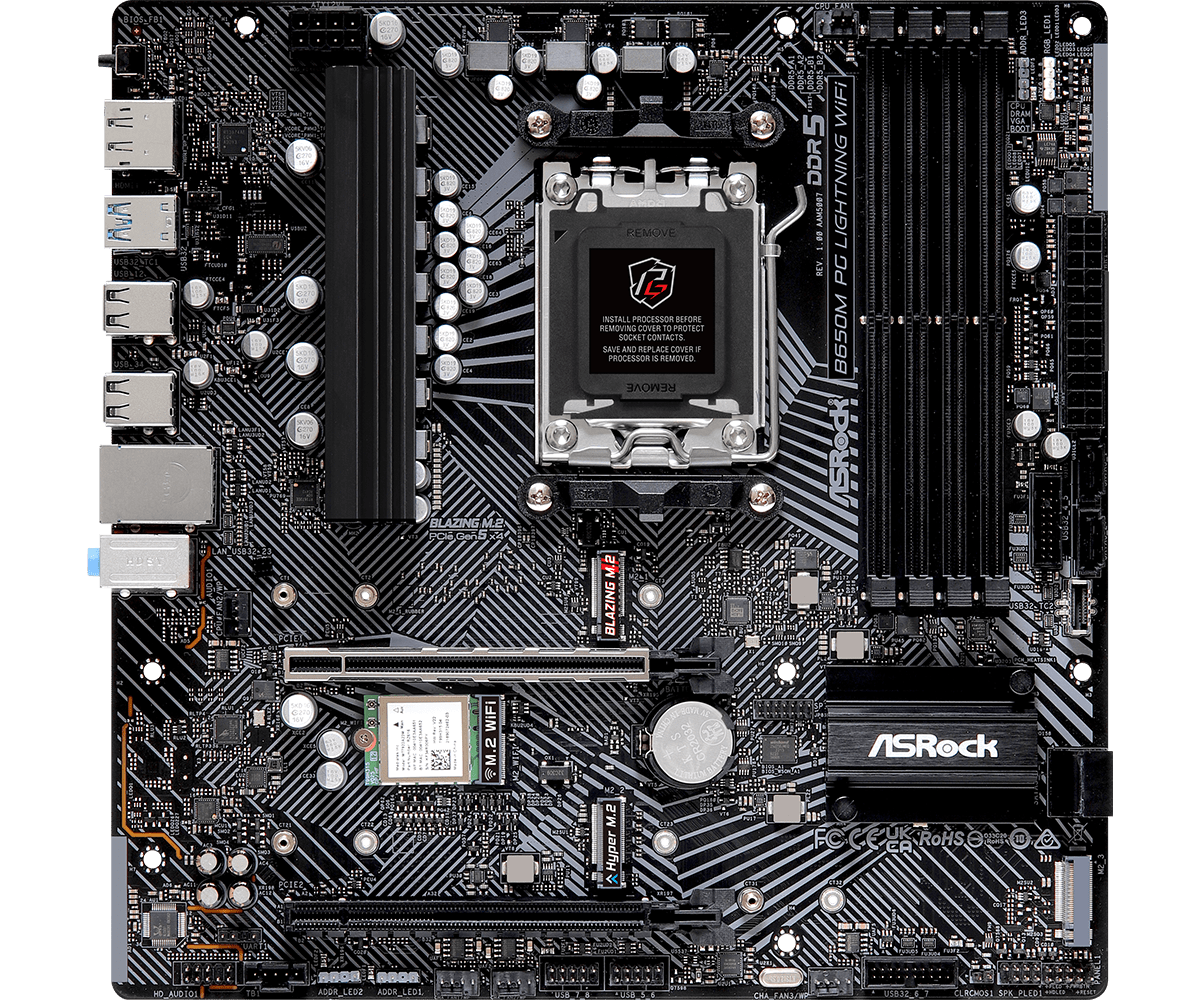 ASRock B650M PG Lightning WiFi 6E AMD Socket AM5 - Image 2