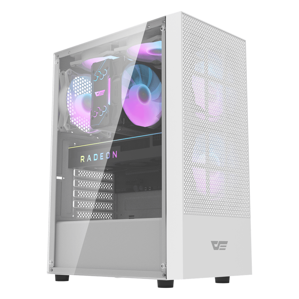 Dark Flash A290 ARGB Mid Tower Case | White
