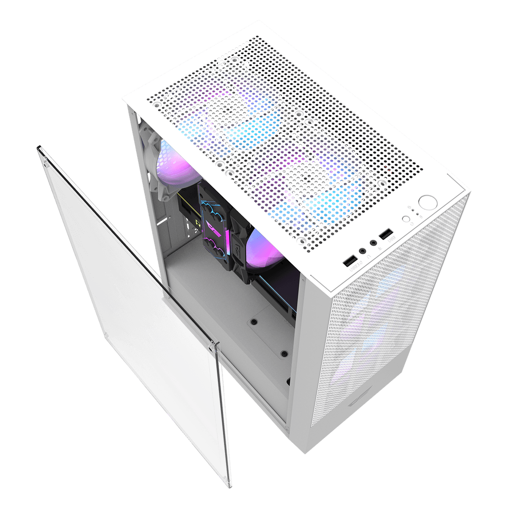 Dark Flash A290 ARGB Mid Tower Case | White - Image 2