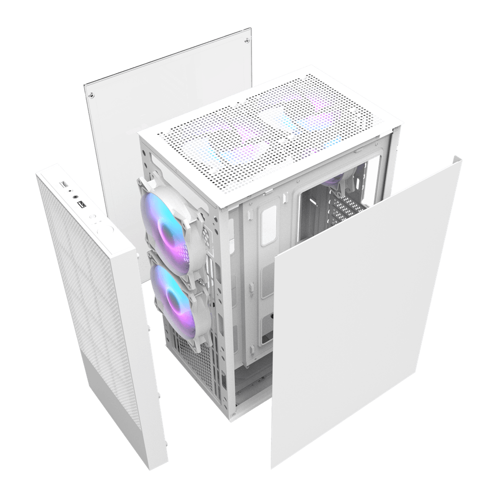Dark Flash A290 ARGB Mid Tower Case | White - Image 3