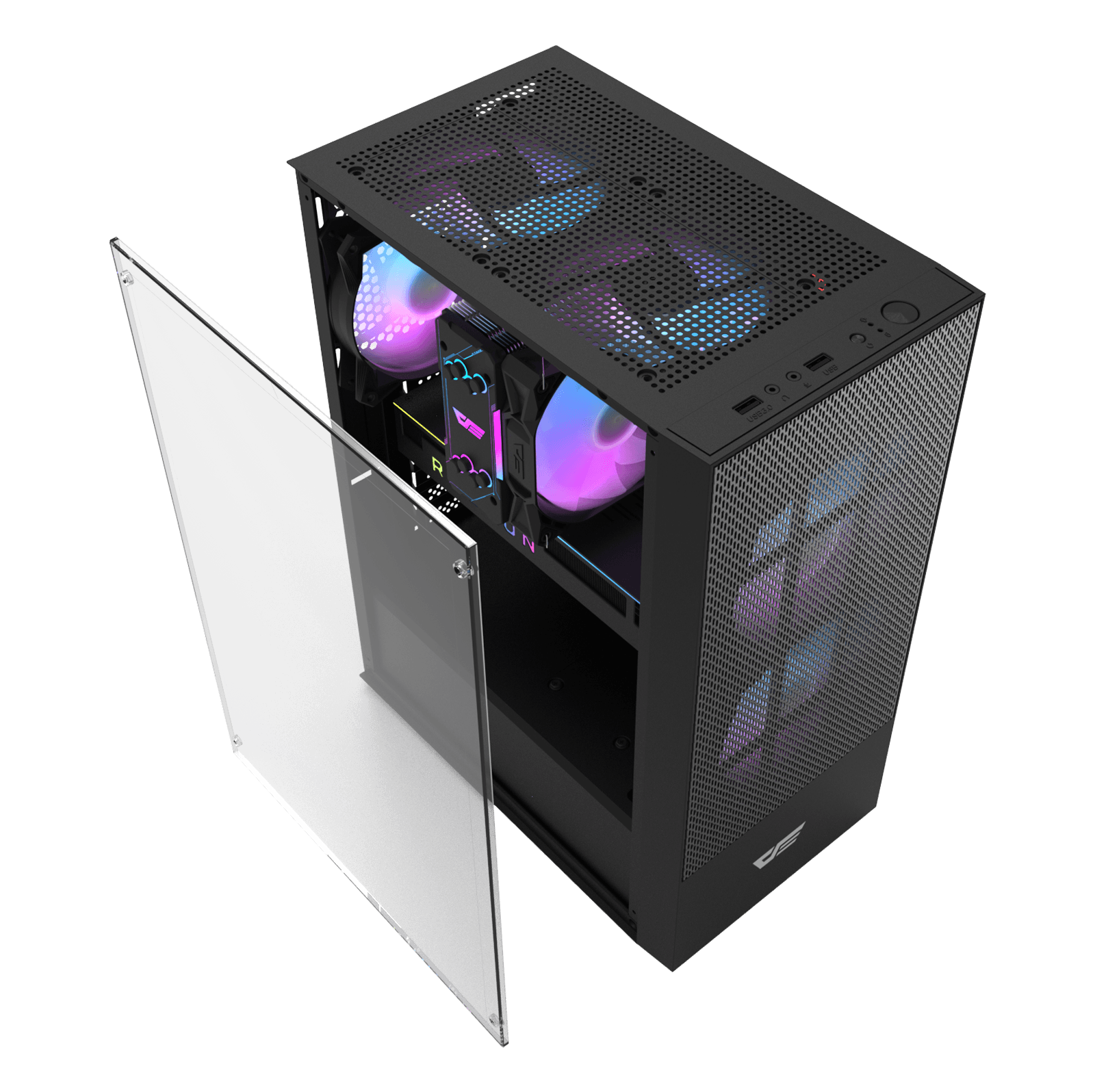 Dark Flash A290 ARGB Mid Tower Case | Black - Image 2