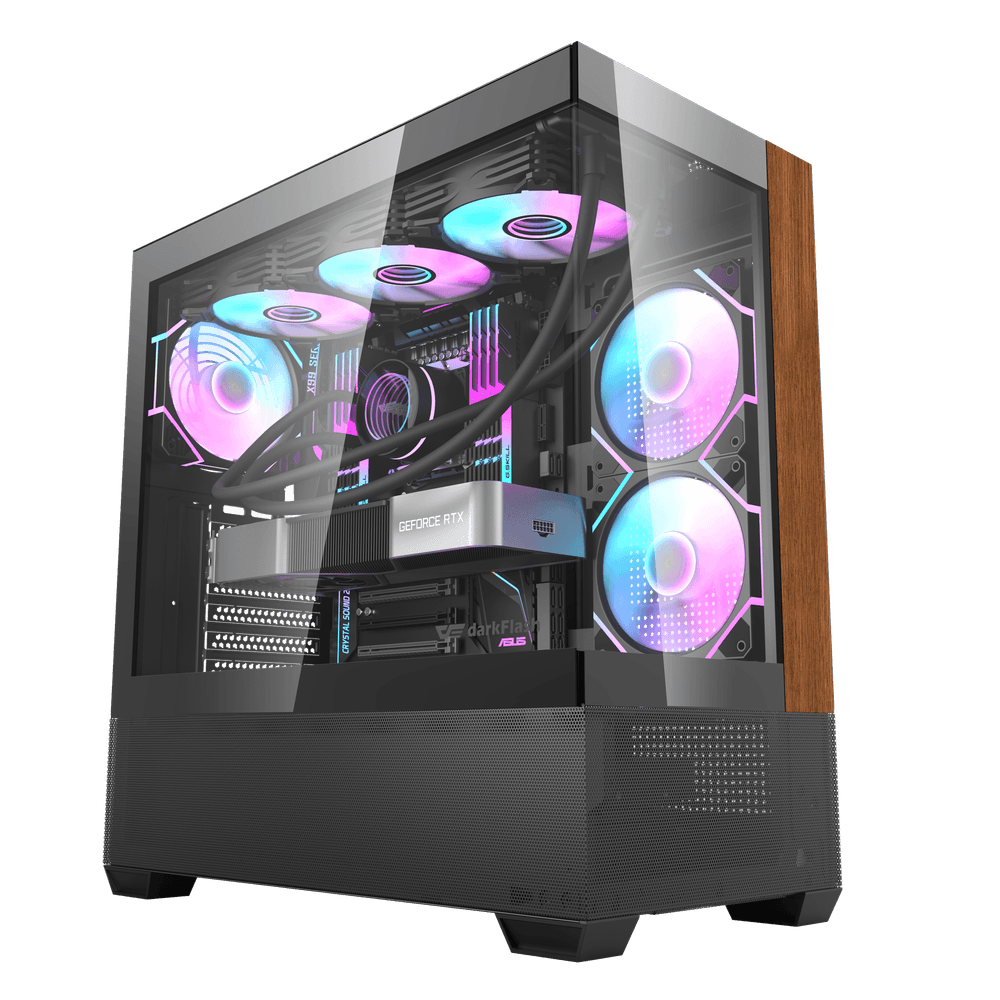 DarkFlash DS900W Air ATX PC Case - Black