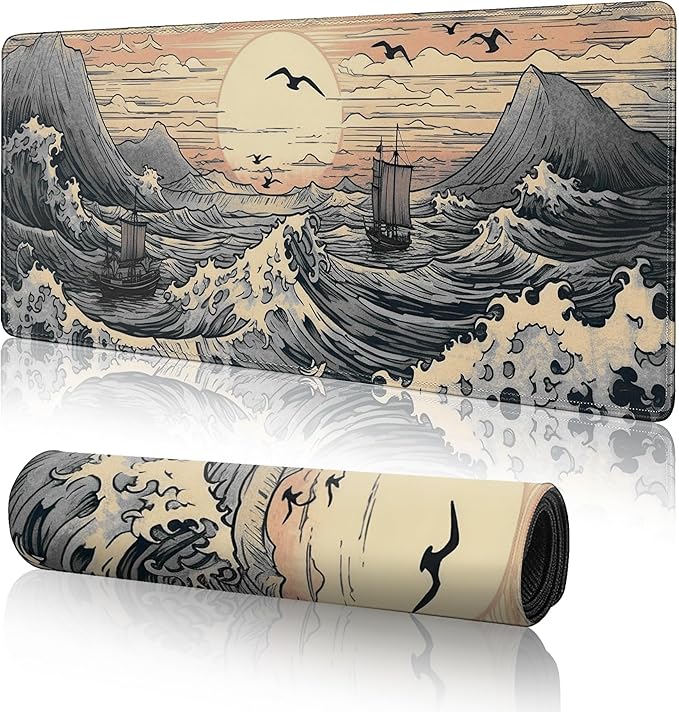 Japanese Waves Gaming Anime Mouse Pad