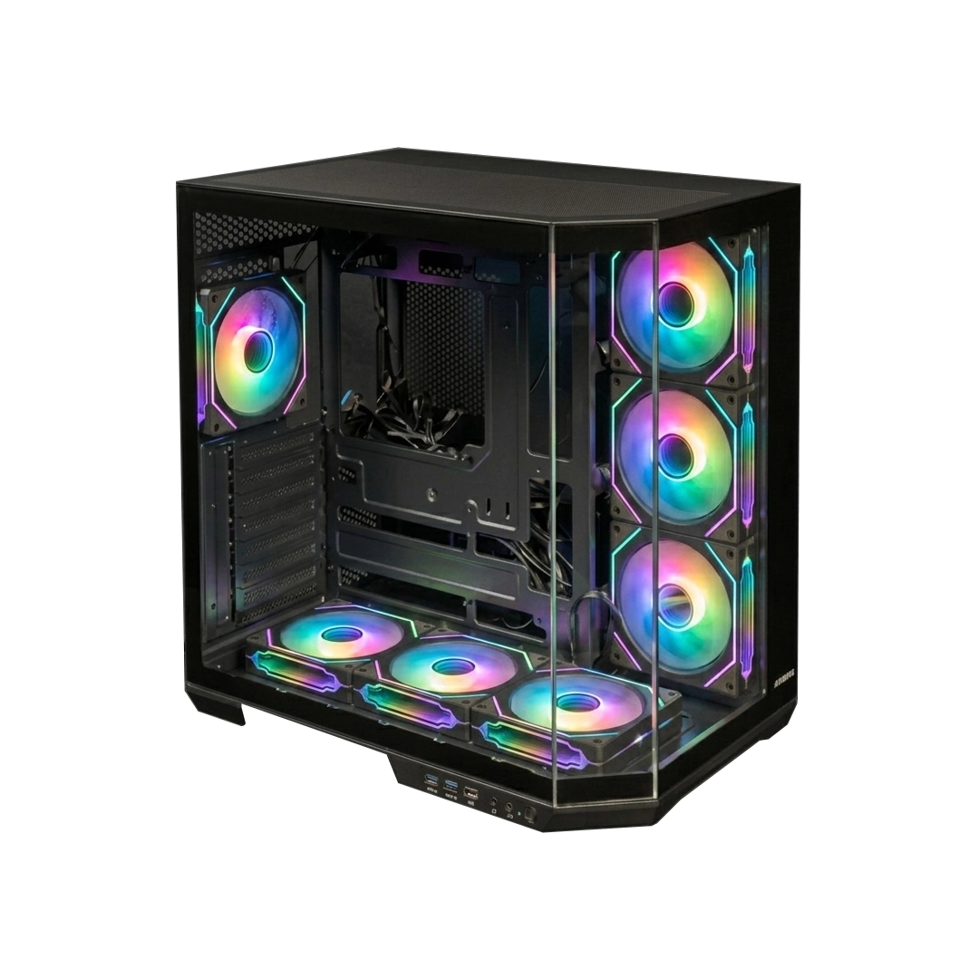 TORTOX PRISM X 7 ARGB FANS - Black